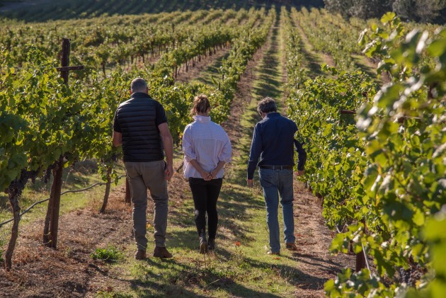 The expansion of the Penfolds brand into other country varieties has been a success for Treasury Wine Estates. 
In 2018, Penfolds chief winemaker Peter Gago, senior winemaker Stephanie Dutton and winemaker Andrew Baldwin (above) re-established the Penfolds footprint within the northern hemisphere and embarked on the 2018 harvest.