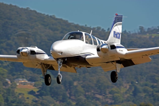 General aviation covers a wide area of operations from training to charter and air work. Much has been shouldered by Beechcraft's venerable Baron. (Steve Hitchen)