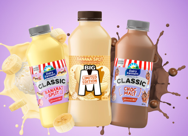 Alongside the release of the lactose free range, Bega are offering limited edition Dairy Farmers Classic and Big M flavours.