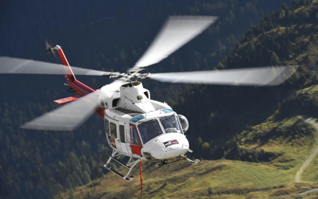 A Bell 412 in action in the Tyrolean mountains. (Bell Helicopter)