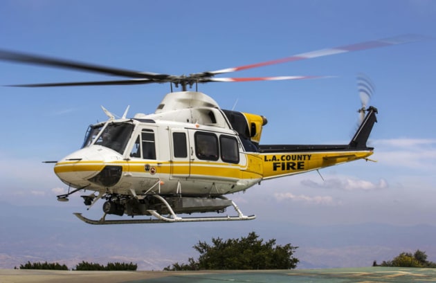A Bell 412 EP in service with the Los Angeles County Fire Department. (Bell Helicopter)