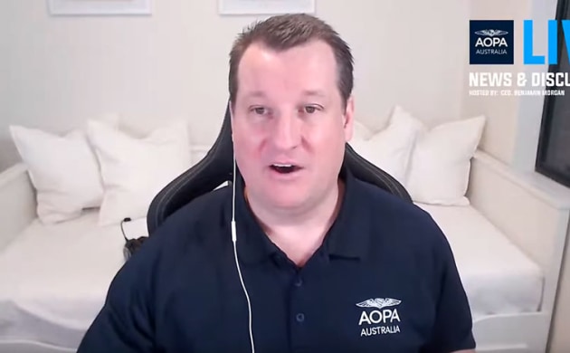 AOPA CEO Ben Morgan continued to produce AOPA Live seminars despite drawing no salary. (still from AOPA live video)