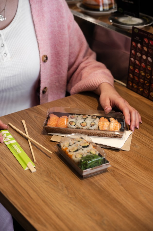 FSC Certified Home Compostable BioBoard Sushi Trays: BioPak