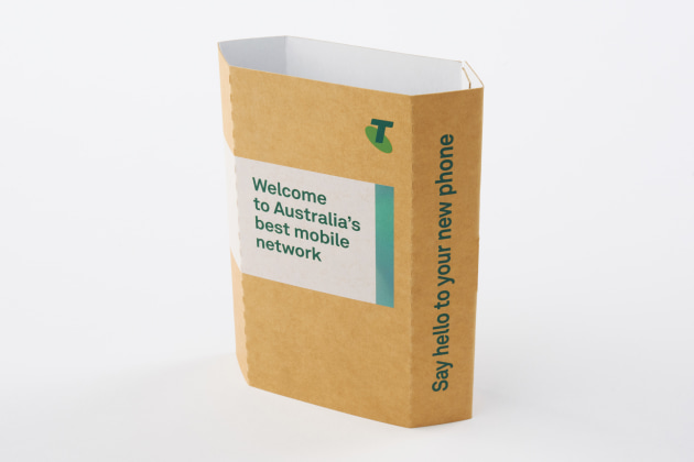 PIDA 2020 Sustainable Packaging Design Special Award finalist: Birdstone Collective & Orora Cartons for the recyclable Telstra Sleeve.