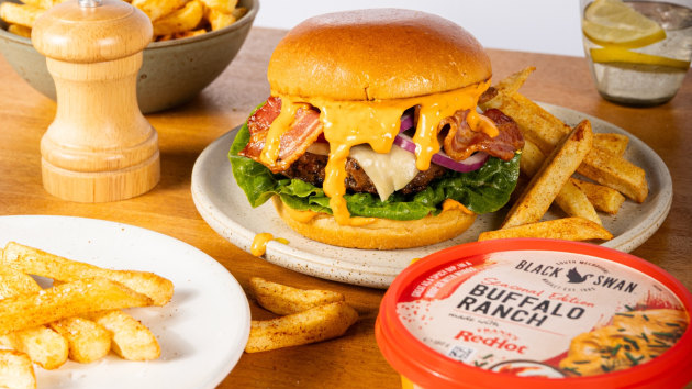 Tapping into the viral US flavour trend for ranch style dips, Black Swan has released two seasonal editions - Creamy Ranch Dip and Buffalo Ranch Dip (with Frank&rsquo;s RedHot Sauce). (Image: Black Swan)