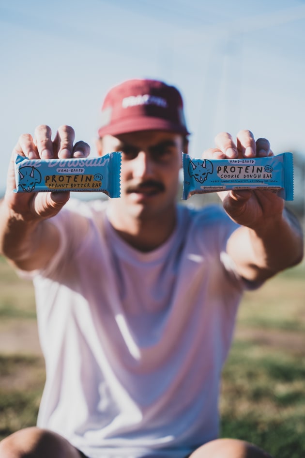 Blue Dinosaur bars are hand-baked.