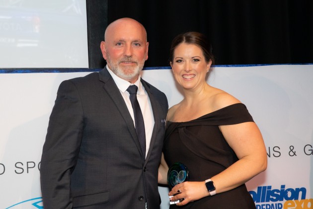 Best Country Repairer Award won by  Gary Presnell Bodyworks, TAS, presented by Tod Sarina Chairman AMBRA on behalf of MTAA.
