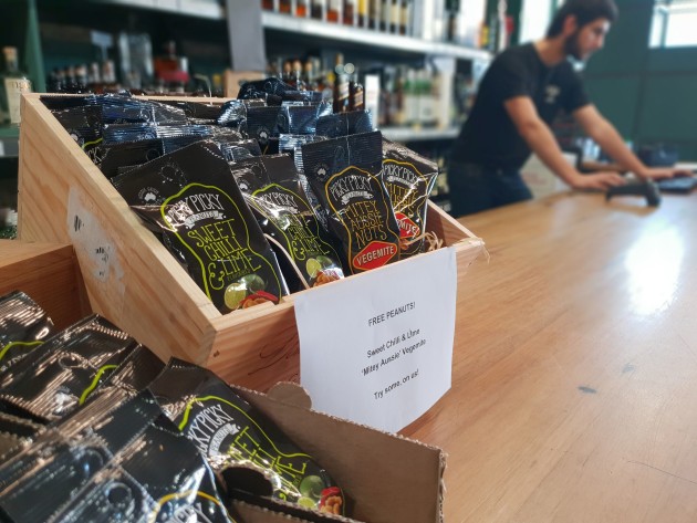 Picky Picky peanuts brand offered free samples to barbers and bottle shops using Brandcrush.