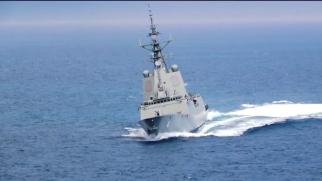 HMAS Brisbane will now sail to Sydney to formally enter service. Chris Pyne via Twitter