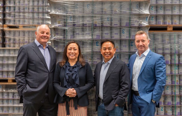 Bubs Australia board (l-r): non-executive director Paul Jensen, chair Katrina Rathie, non-executive director Steven Lin, and CEO Reg Weine.