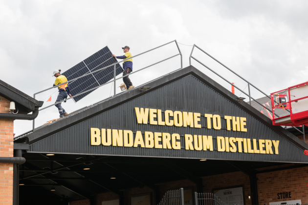 The Bundaberg Rum Distillery has a target of achieving net zero carbon emissions by 2030 for its direct operations. Image: Diageo/Bundaberg Rum