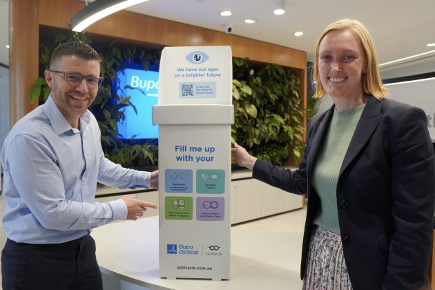 Liz Curran, Bupa managing director of Health Services and Adrian Kemp, director Bupa Optical and Hearing