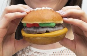 The Krispy Slider has a glazed chocolate mudcake &ldquo;patty&rdquo; and sweet cream &ldquo;special sauce&rdquo;.