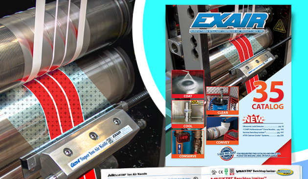 EXAIR has released its expanded Catalogue 35: a full-colour technical guide offering innovative solutions to common industrial conveying, cooling, cleaning, blowoff, drying, coating and static electricity problems.