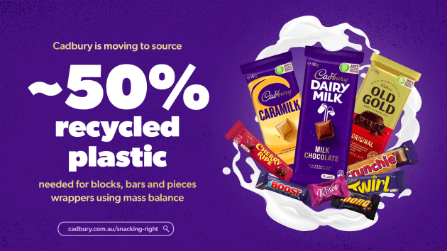 Cadbury Australia and Amcor have signed a deal for the global packaging company to supply around 1000 tonnes of post-consumer recycled plastic to wrap around Cadbury&rsquo;s core chocolate range. The agreement will halve Cadbury&rsquo;s reliance on virgin plastic for the included products, parent company Mondelēz says.