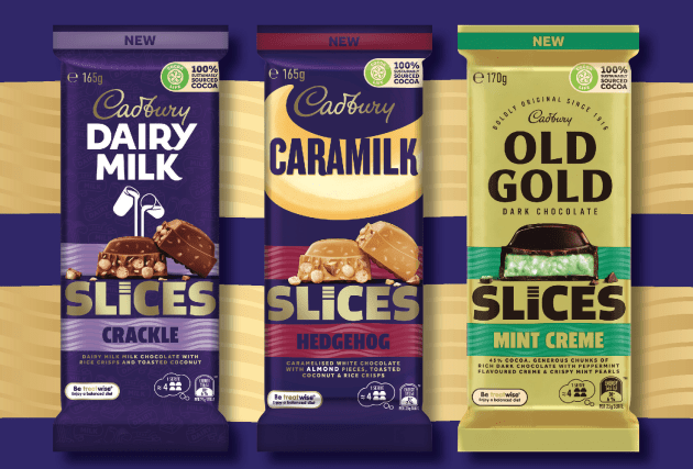 Cadbury Australia has launched a new block range: Cadbury Slices, inspired by bakery slices found in all corners of Australian towns and cities.