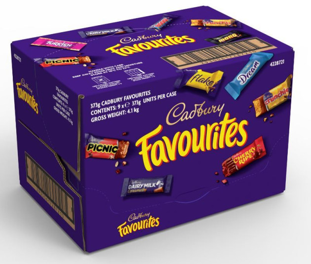 Shelf Ready Packaging for Cadbury Favourites Chocolates (Opal)