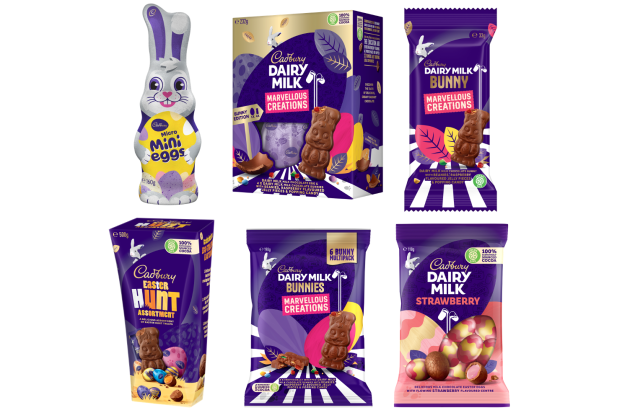 Cadbury has bounced into the confectionary aisle with its Easter collection, featuring seven brand new products. Image: Mondelez/Cadbury