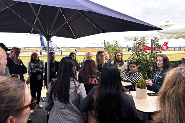 ADM Women's Walk CAE Talk at the CAE Executive Business Suite with CAE employees and Dr. Oleksandra Molloy.  

Credit: CAE