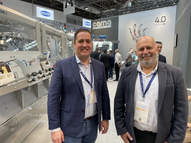 On the CAMA stand: Paul Meischke, CEO (left) and Tony DiNallo, GM Packaging, JL Lennard.