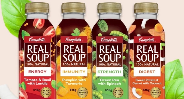 The Arnott&rsquo;s Group's new range of Campbell&rsquo;s Soups tap into the wellness market as well as seasonal appeal. The Real Soup range offer functional health benefits in four varieties.