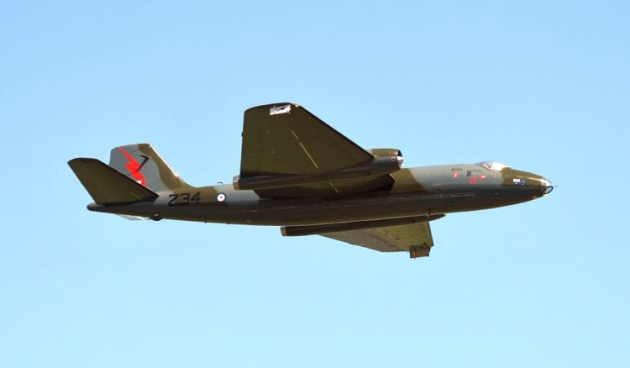 CASA Chair Mark "Bini" Binskin was tasked with flying 100 SQN's English Electric Canberra. (Steve Hitchen)