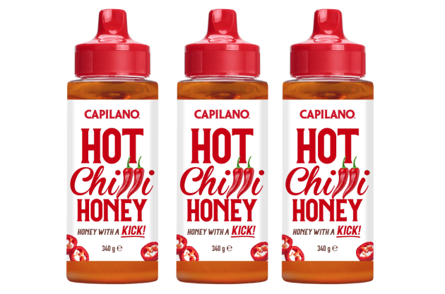 Capilano Hot Chilli Honey is made with 100 per cent pure Australian honey and flecks of habanero chilli.