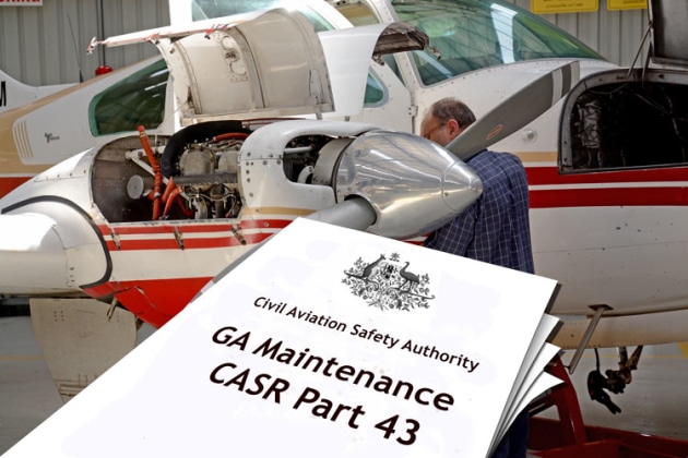 CASR Part 43 is based on US regulations but in Australia cannot be applied to passenger-carrying ops. (Steve Hitchen)