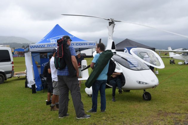 A Cavalon auto-gyro exhibit showed how far the technology of these aircraft has advanced. (Steve Hitchen)