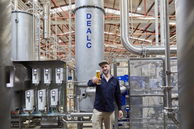 CBCo head brewer Ashley Hazell toasting the launch of the CBCo Zero range.