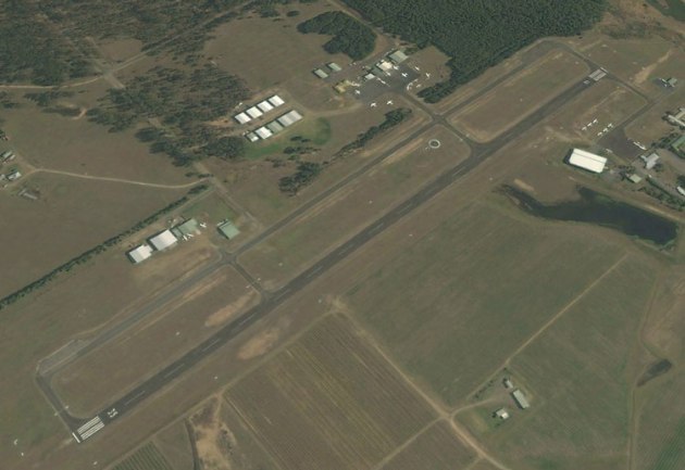 Cessnock Airport in the Hunter Valley, new home of AirVenture Australia. (Google Earth image)