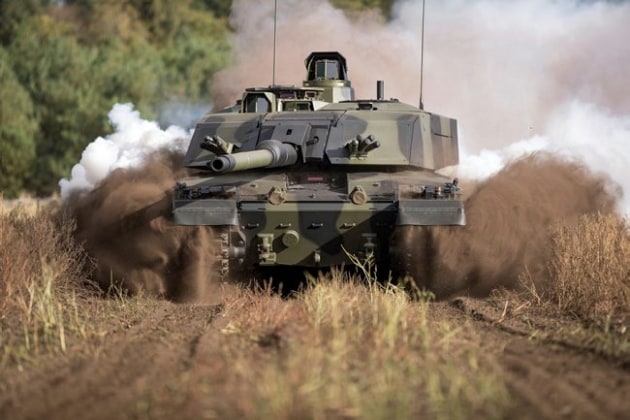 The Challenger 3 turret demonstrator, seen here during trials in Germany.
UK MOD