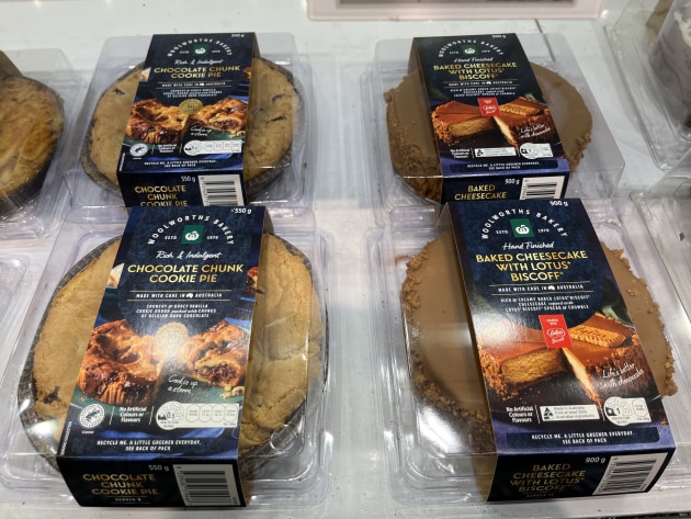 Two new limited edition cheesecake products have landed in Woolworths supermarkets across the country, including a Baked Cheesecake with Lotus Biscoff, whisked up by the Woolworths Bakery team. Image: Woolworths