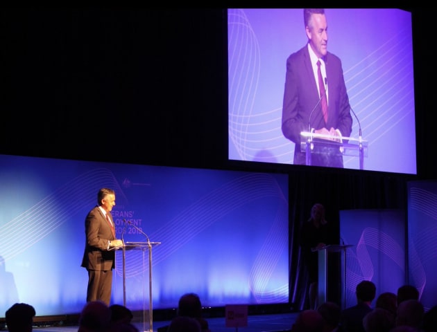 Minister for Veterans' Affairs Darren Chester at the awards ceremony. Credit: @DarrenChesterMP