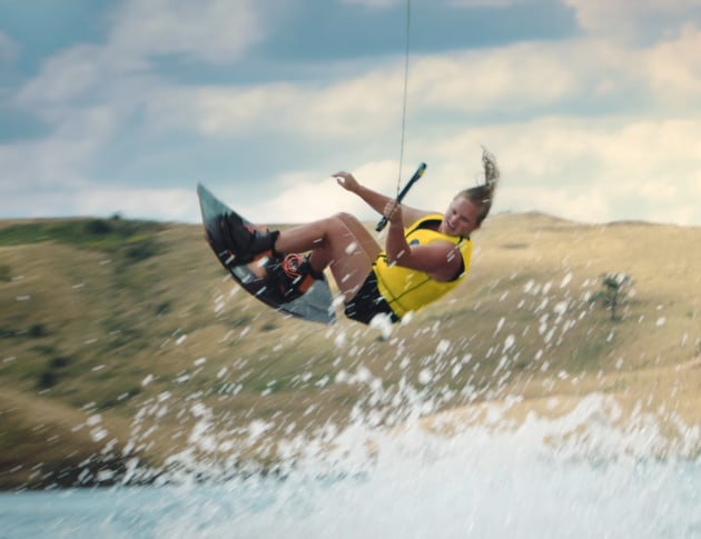 World junior wakeboarding champion Chloe Mills is featuring in Solo ads to mark its 50th birthday.