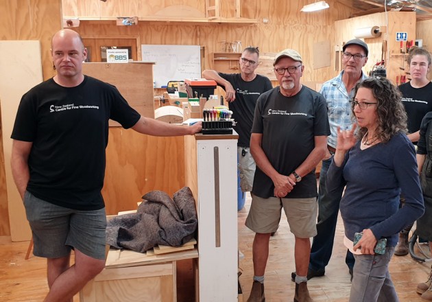 On the last day there was a walk-around discussion with Michael Fortune, Kelly Parker and David Haig of the projects tackled.