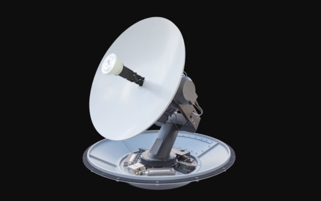 EM's Cobra 1M X/Ka Band Maritime Terminal. Credit: EM