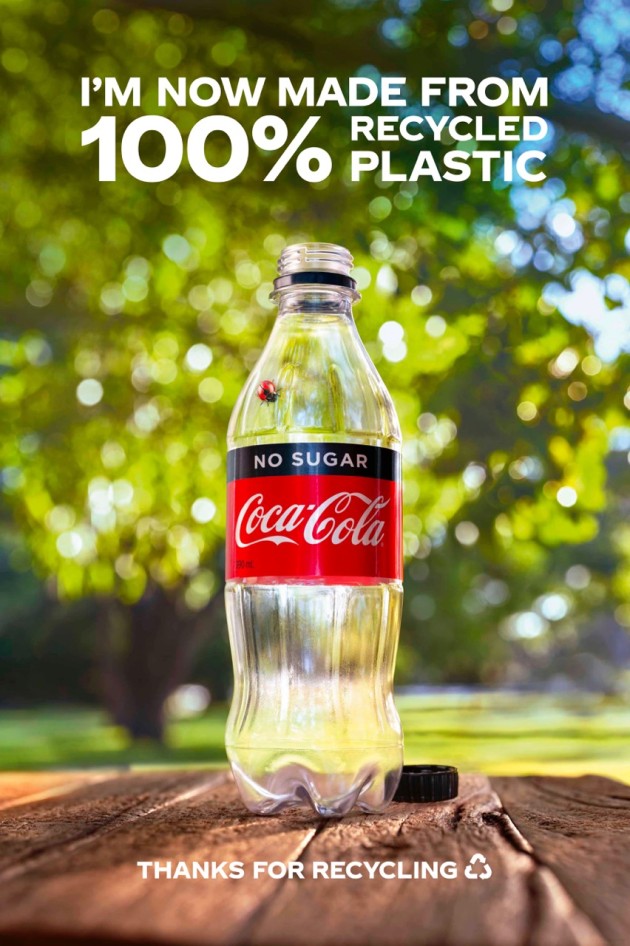 PIDA 2020: Coca-Cola Amatil's 100% rPET bottle is the joint Gold winner in the Beverage category.