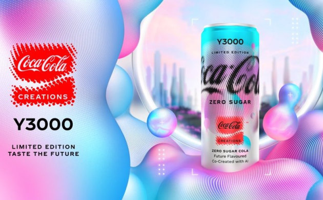 Coca-Cola Australia has launched Coca-Cola Y3000 Zero Sugar, a limited-edition flavour and AI-powered experience featuring a &lsquo;futuristic flavour&rsquo; co-created with human and artificial intelligence. Image: Coca-Cola Australia