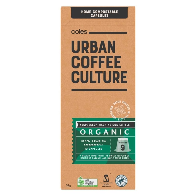 Coles Home Compostable Coffee Capsules (Coles)