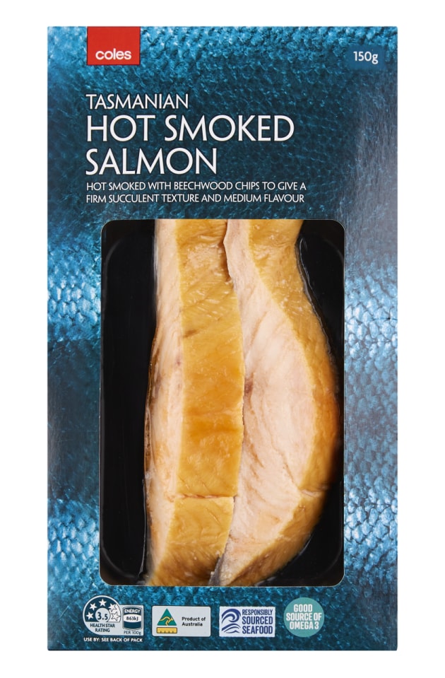 Coles Hot Smoked Salmon range (Coles Supermarket): PIDA Sustainable Packaging Award finalist.