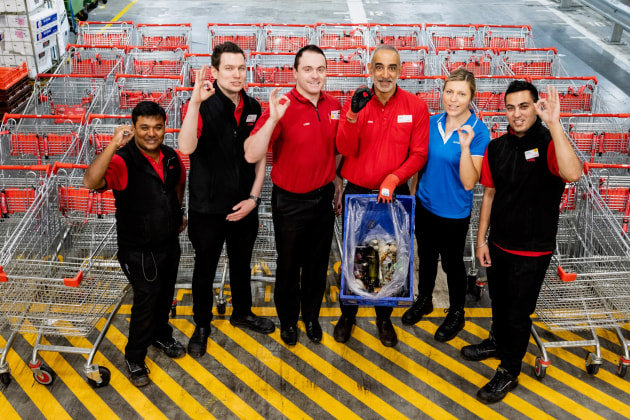 Coles Wentworth Point team members trialing zero waste.