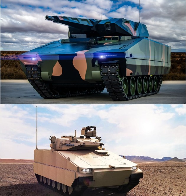 Lynx and Redback. (Rheinmetall and Hanwha)