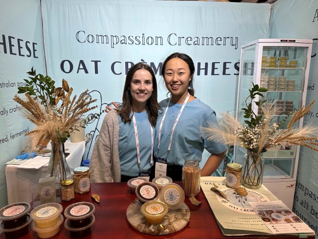 Compassion Creamery founder Sarah Qian and friend.