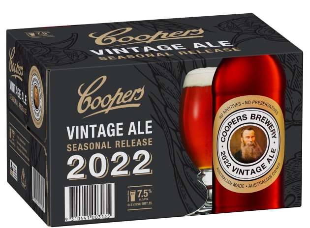 Cooper's 2022 Vintage Ale is the 22nd iteration of its kind. 
Image: Coopers