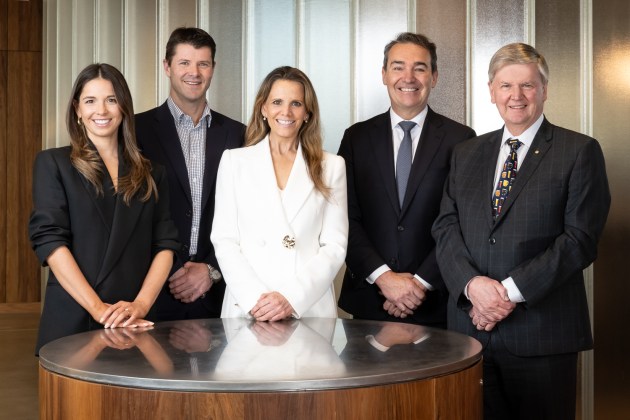 Coopers Foundation board (l-r): Bec Cooper Webster, Brad Grunert, Melanie Cooper, Steven Marshall, and Tim Cooper. (Source: Coopers)