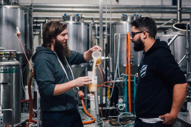 Two of the 3 Ravens brewing crew Murray Robinson on left
Bill Armstrong on right. (Image supplied by 3 Ravens)