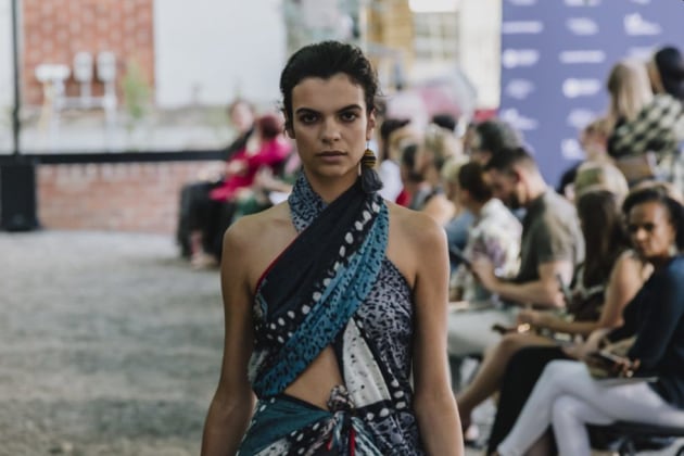 Country To Couture 2021 - Ngali on runway. Photo credit Timothy Hillier