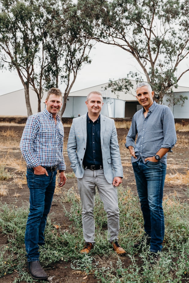 TUI Food directors &ndash; Peter Taitoko from RMR Process, seasoned FMCG expert Tony Cartwright, and fifth generation farmer Mike Nagorcka of Waltanna Farms.
