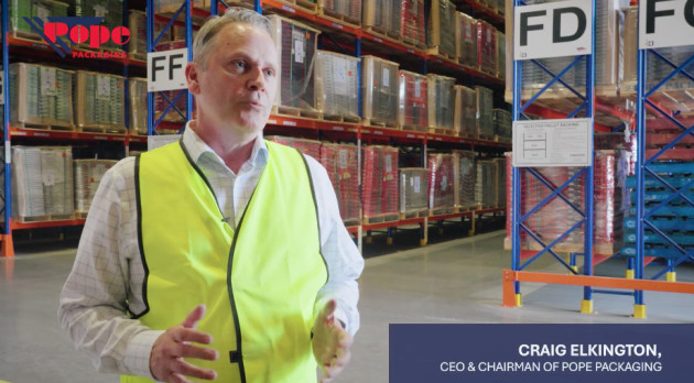 Pope Packaging CEO, Craig Elkington: Security of supply a driver for the investment. Image: Pope Packaging